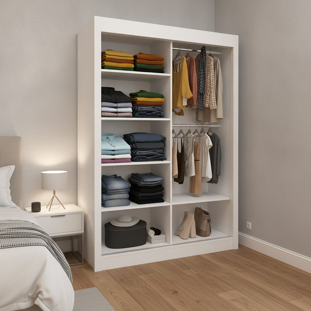 Sliding Mirrored Door Wardrobe - 150 cm Nicole