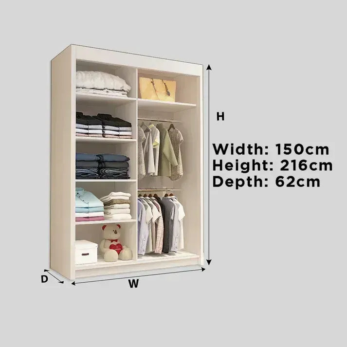 Sliding Wardrobe Centre Mirror Door 150cm – Oslo