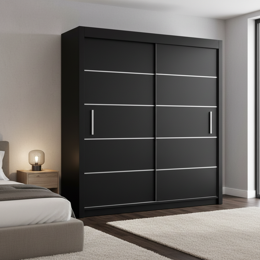 Daisy Wooden Sliding Door Wardrobe | 180 cm