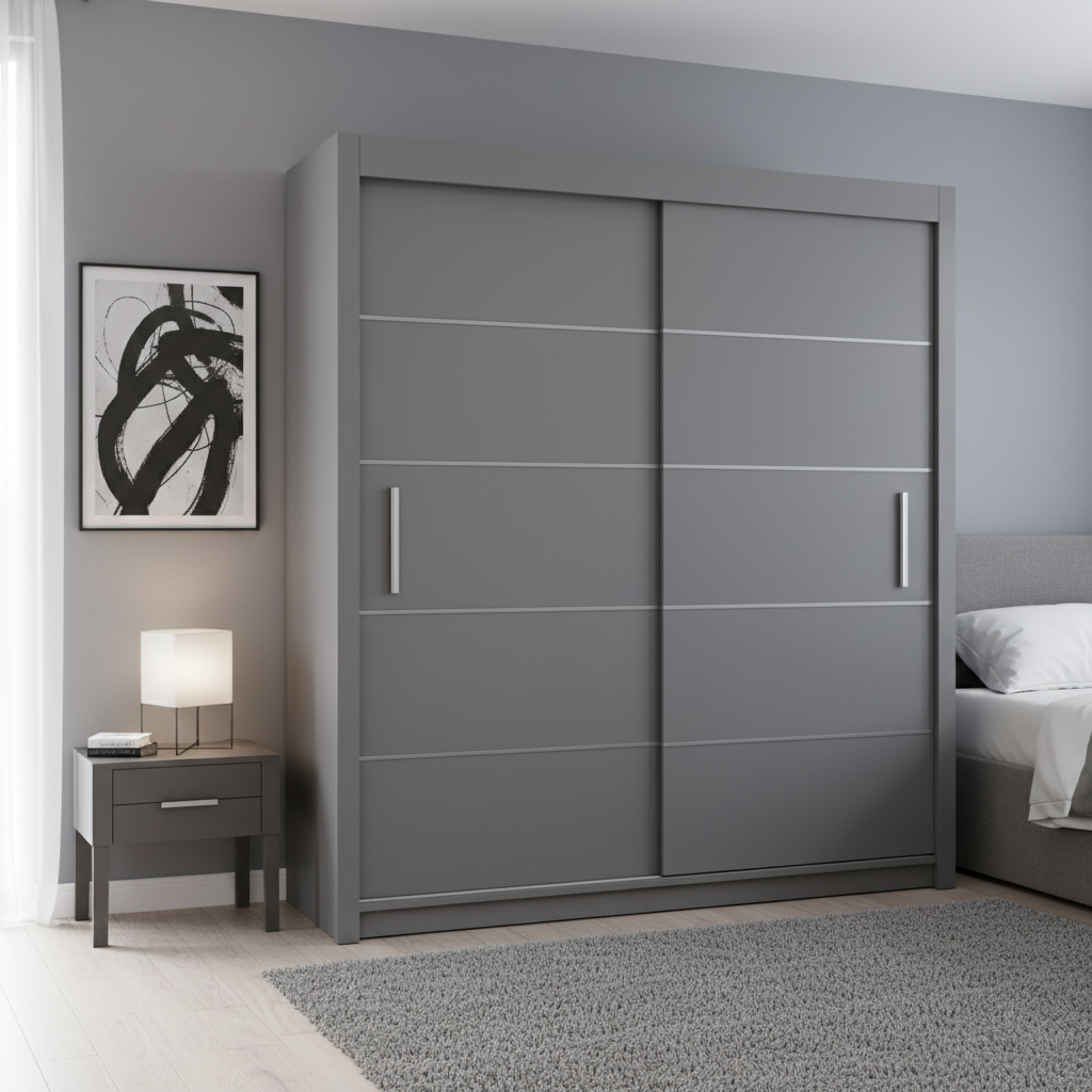Daisy Wooden Sliding Door Wardrobe | 180 cm