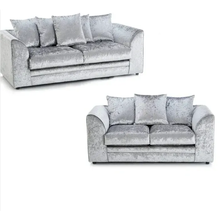 Crystal Crushed Velvet 3+2 Seater Sofa Set