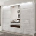 Flavia 3-Door High-Gloss Sliding Wardrobe - 250 cm